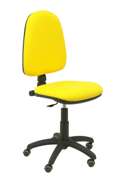 SILLA PIQUERAS Y CRESPO AYNA MECANISMO CONTACTO PERMANENTE RUEDAS de PARQUET ASIENTO Y RESPALDO TAPIZADO BALI AMARILLO
