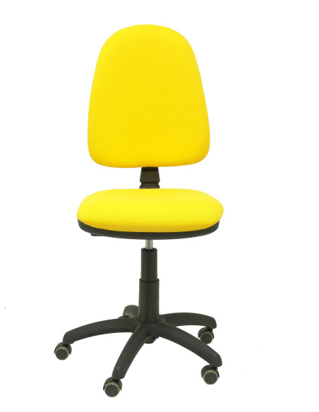 SILLA PIQUERAS Y CRESPO AYNA MECANISMO CONTACTO PERMANENTE RUEDAS de PARQUET ASIENTO Y RESPALDO TAPIZADO BALI AMARILLO