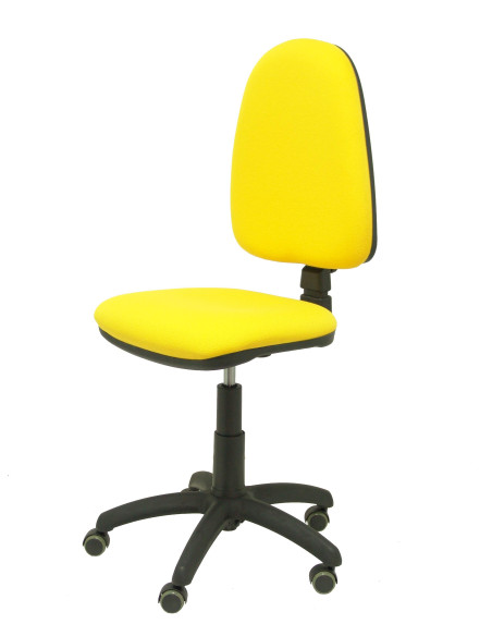 SILLA PIQUERAS Y CRESPO AYNA MECANISMO CONTACTO PERMANENTE RUEDAS de PARQUET ASIENTO Y RESPALDO TAPIZADO BALI AMARILLO