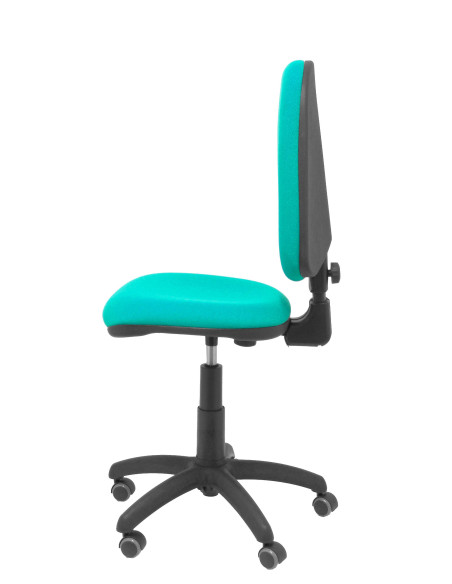 SILLA PIQUERAS Y CRESPO AYNA MECANISMO CONTACTO PERMANENTE RUEDAS de PARQUET ASIENTO Y RESPALDO TAPIZADO BALI VERDE TURQUESA