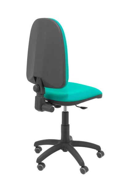 SILLA PIQUERAS Y CRESPO AYNA MECANISMO CONTACTO PERMANENTE RUEDAS de PARQUET ASIENTO Y RESPALDO TAPIZADO BALI VERDE TURQUESA