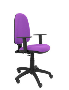 SILLA OPERATIVA AYNA BALI CON BRAZOS REGULABLES Y RUEDAS DE PARQUÉ