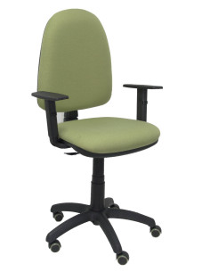 SILLA OPERATIVA AYNA BALI CON BRAZOS REGULABLES Y RUEDAS DE PARQUÉ