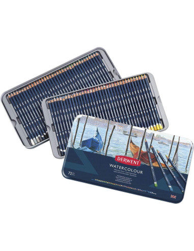 CAJA DE METAL 72 LÁPICES DERWENT WATERCOLOUR