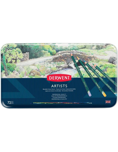 CAJA DE METAL 72 LÁPICES DERWENT ARTISTS