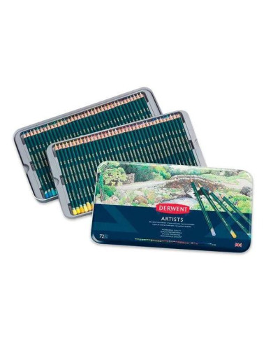 CAJA DE METAL 72 LÁPICES DERWENT ARTISTS