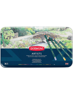 CAJA DE METAL 36 LÁPICES DERWENT ARTISTS