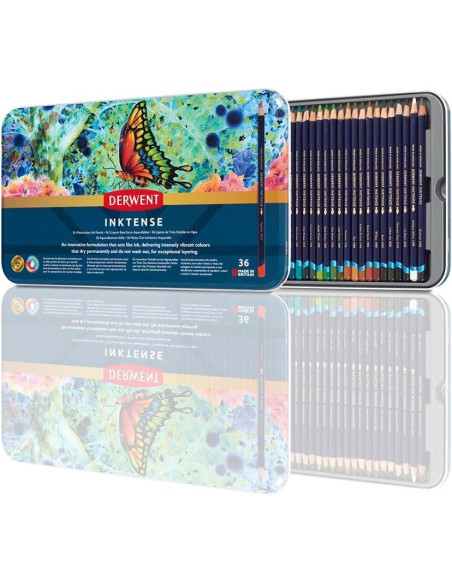 CAJA DE METAL 36 LÁPICES DERWENT INKTENSE