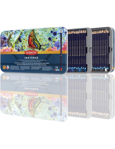 CAJA DE METAL 72 LÁPICES DERWENT INKTENSE