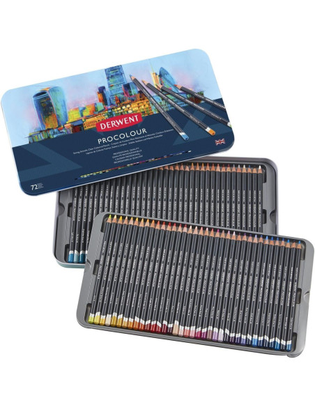 CAJA DE METAL 72 LÁPICES DERWENT PROCOLOUR