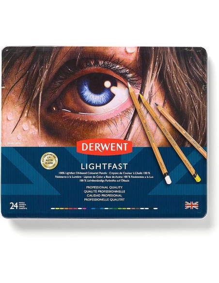 CAJA DE METAL 24 LÁPICES DERWENT LIGHTFAST
