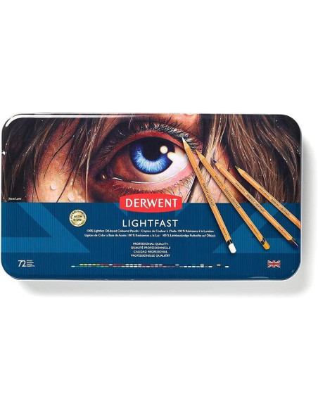 CAJA DE METAL 72 LÁPICES DERWENT LIGHTFAST