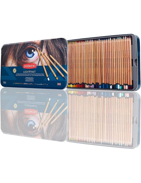 CAJA DE METAL 72 LÁPICES DERWENT LIGHTFAST