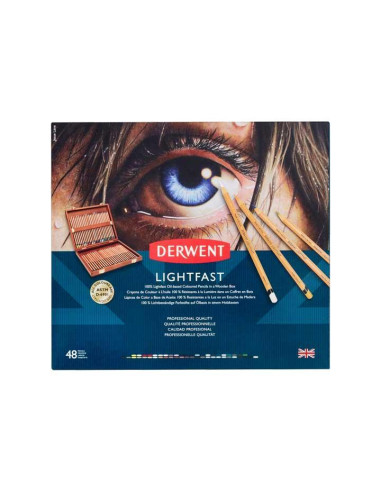 CAJA DE MADERA 48 LÁPICES DERWENT LIGHTFAST