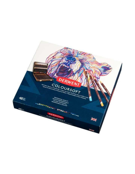 CAJA DE MADERA 48 LÁPICES DERWENT COLOURSOFT