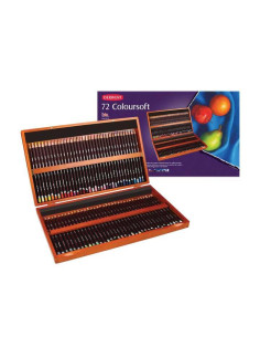 CAJA DE MADERA 72 LÁPICES DERWENT COLOURSOFT