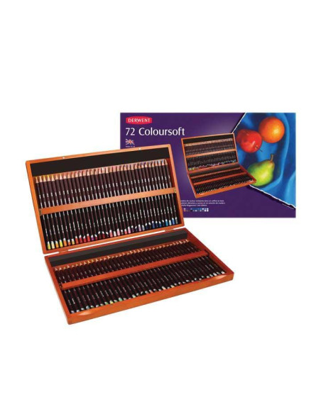 CAJA DE MADERA 72 LÁPICES DERWENT COLOURSOFT