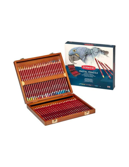 CAJA DE MADERA 48 LÁPICES DERWENT PASTEL