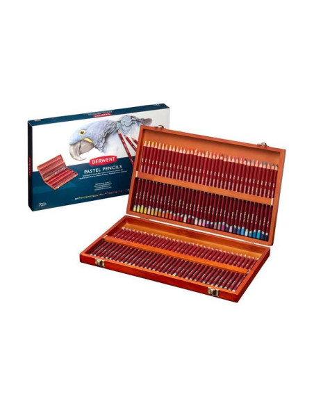 CAJA DE MADERA 72 LÁPICES DERWENT PASTEL