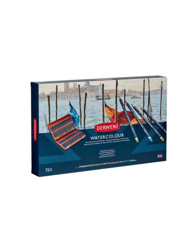 CAJA DE MADERA 72 LÁPICES DERWENT WATERCOLOUR