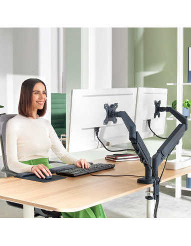 BRAZO DUAL PARA MONITOR LEITZ ERGO SPACE SAVING