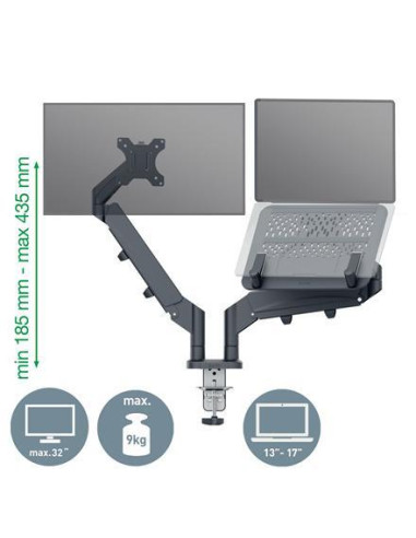 BRAZO PARA MONITOR Y PORTÁTIL LEITZ ERGO SPACE SAVING