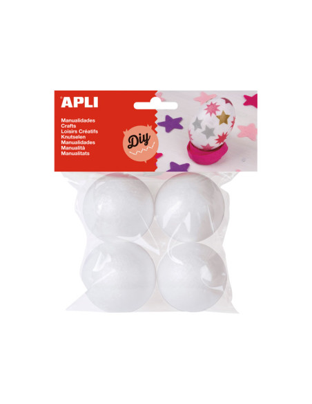 PACK 4 BOLAS POREXPAN APLI KIDS 45 mm