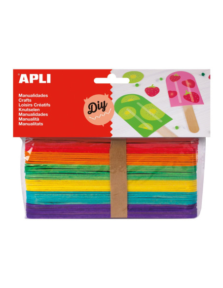 PACK 40 PALOS POLO JUMBO APLI KIDS DE MADERA