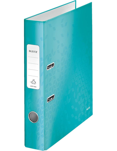 ARCHIVADOR palanca LEITZ WOW A4 180 50mm TURQUESA METALIZADO