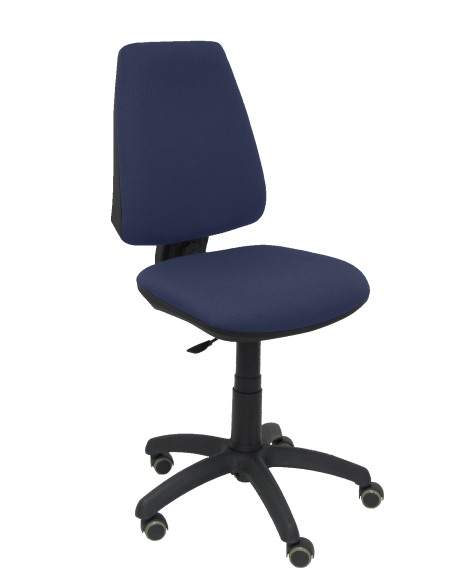 PIQUERAS Y CRESPO SILLA ELCHE GIRATORIA CP SIN BRAZOS RUEDAS DE PARQUET TEJIDO BALI AZUL MARINO