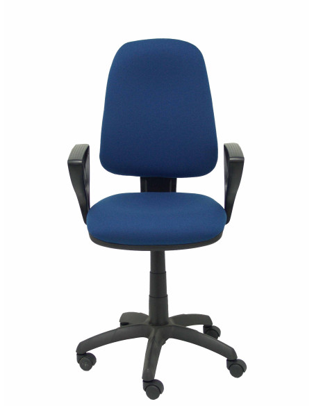 SILLA PIQUERAS Y CRESPO TARACON BRAZOS FIJOS MECANISMO SINCRO REGULABLE EN ALTURA ASIENTO Y RESPALDO TAPIZADO BALI AZUL MARINO