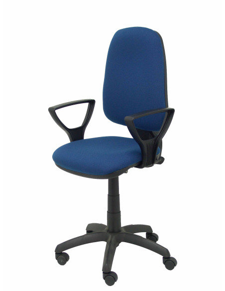 SILLA PIQUERAS Y CRESPO TARACON BRAZOS FIJOS MECANISMO SINCRO REGULABLE EN ALTURA ASIENTO Y RESPALDO TAPIZADO BALI AZUL MARINO