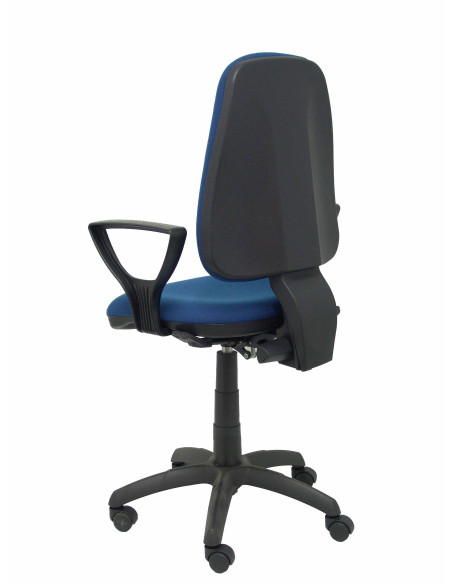 SILLA PIQUERAS Y CRESPO TARACON BRAZOS FIJOS MECANISMO SINCRO REGULABLE EN ALTURA ASIENTO Y RESPALDO TAPIZADO BALI AZUL MARINO