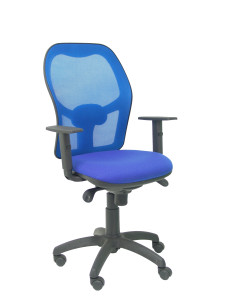 SILLA JORQUERA BALI CON BRAZOS MALLA AZUL 2