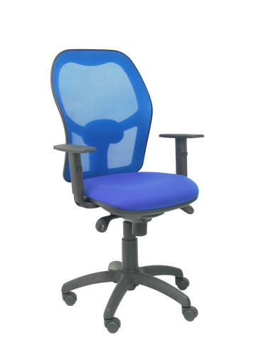 SILLA JORQUERA BALI CON BRAZOS MALLA AZUL