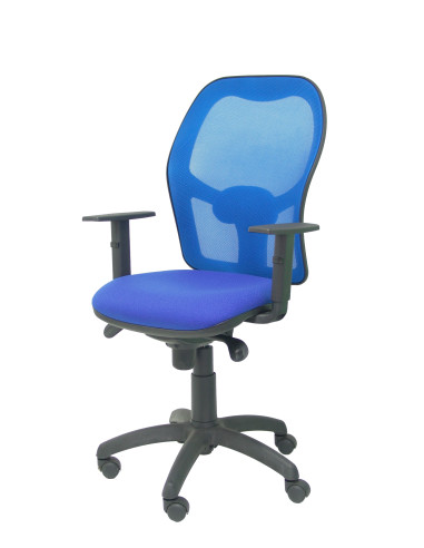 SILLA JORQUERA BALI CON BRAZOS MALLA AZUL