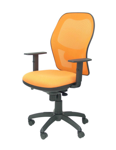 SILLA JORQUERA BALI CON BRAZOS MALLA NARANJA