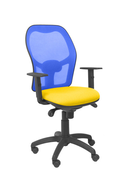SILLA JORQUERA BALI CON BRAZOS MALLA AZUL