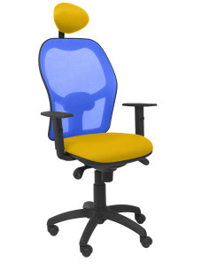 SILLA JORQUERA BALI CON CABECERO MALLA AZUL 2