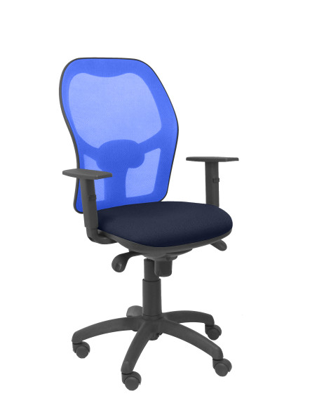 SILLA JORQUERA BALI CON BRAZOS MALLA AZUL