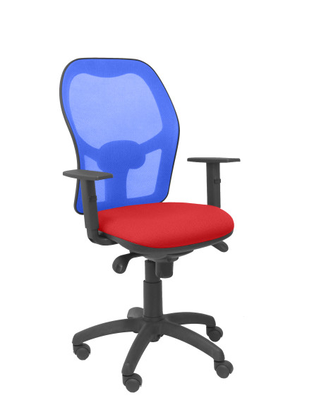 SILLA JORQUERA BALI CON BRAZOS MALLA AZUL