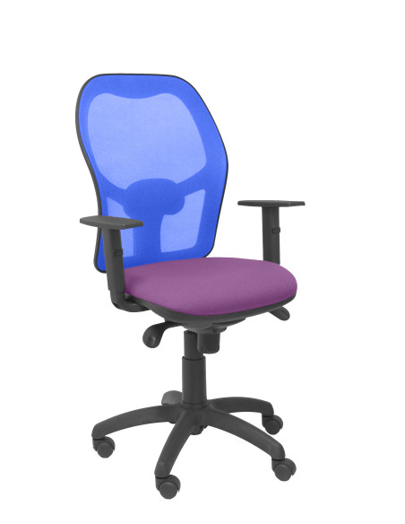 SILLA JORQUERA BALI CON BRAZOS MALLA AZUL