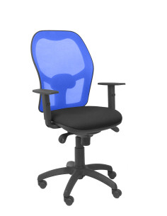 SILLA JORQUERA BALI CON BRAZOS MALLA AZUL