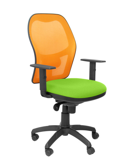 SILLA JORQUERA BALI CON BRAZOS MALLA NARANJA