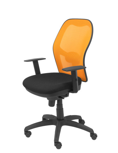 SILLA JORQUERA BALI CON BRAZOS MALLA NARANJA