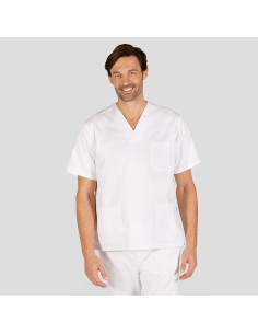 BLUSA SANITARIO UNISEX CUELLO PICO