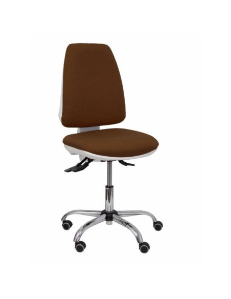 SILLA PIQUERAS Y CRESPO ELCHE BLANCA MECANISMO ASINCRO REGULABLE EN ALTURA BASE METALICA RUEDAS PARQUET ASIENTO Y RESPALDO TAPIZ