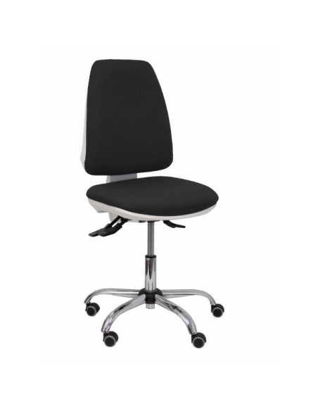 SILLA PIQUERAS Y CRESPO ELCHE BLANCA MECANISMO ASINCRO REGULABLE EN ALTURA BASE METALICA RUEDAS PARQUET ASIENTO Y RESPALDO TAPIZ