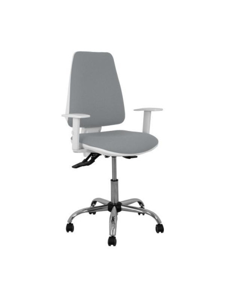 SILLA PIQUERAS Y CRESPO ELCHE BLANCA BRAZOS REGULABLES MECANISMO ASINCRO REGULABLE EN ALTURA BASE METALICA RUEDAS PARQUET ASIENT