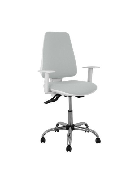 SILLA PIQUERAS Y CRESPO ELCHE BLANCA BRAZOS REGULABLES MECANISMO ASINCRO REGULABLE EN ALTURA BASE METALICA RUEDAS PARQUET ASIENT
